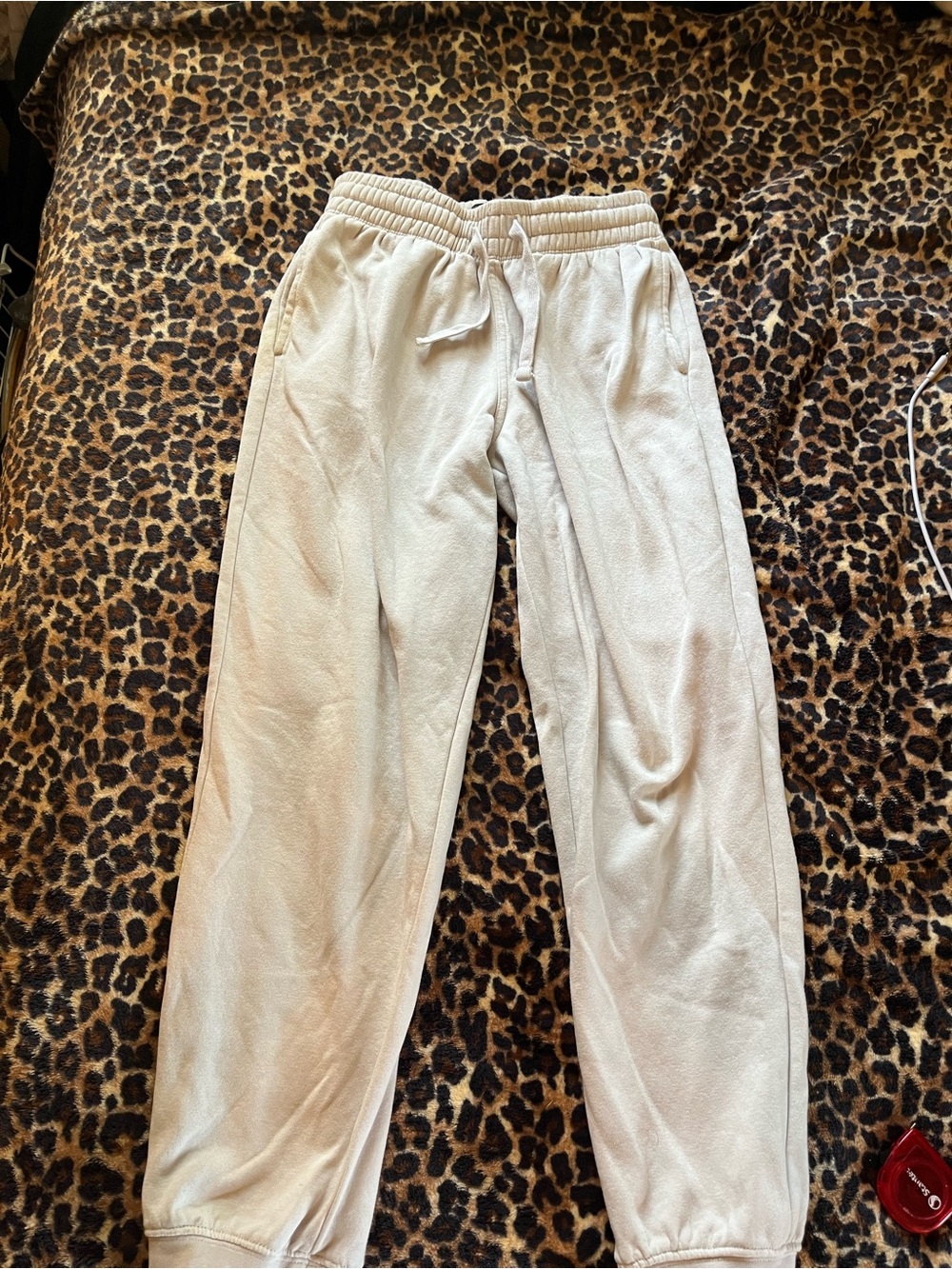 H&M Light Beige Elastic Waist Jogger and Sweatpants